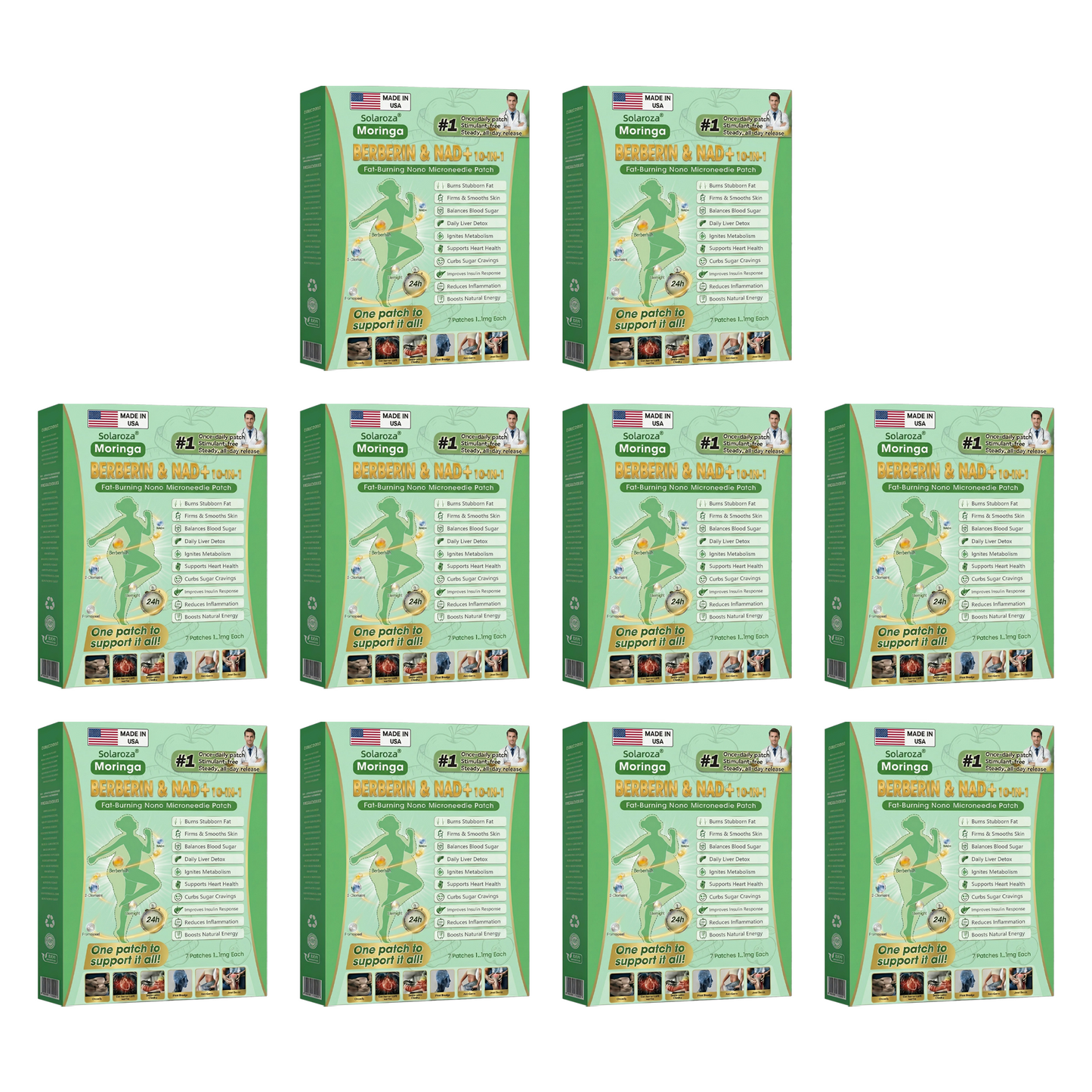 🇺🇸 Solaroza® 10-in-1 Metabolic Reset Patch🧑‍⚕️NAD⁺ & Berberine — Relaunch Metabolism, Burn Fat & Control Cravings