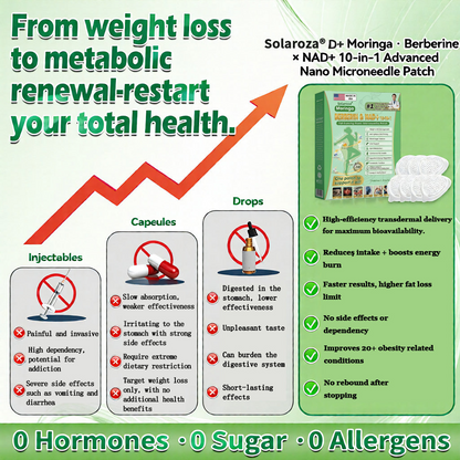 🇺🇸 Solaroza® 10-in-1 Metabolic Reset Patch🧑‍⚕️NAD⁺ & Berberine — Relaunch Metabolism, Burn Fat & Control Cravings