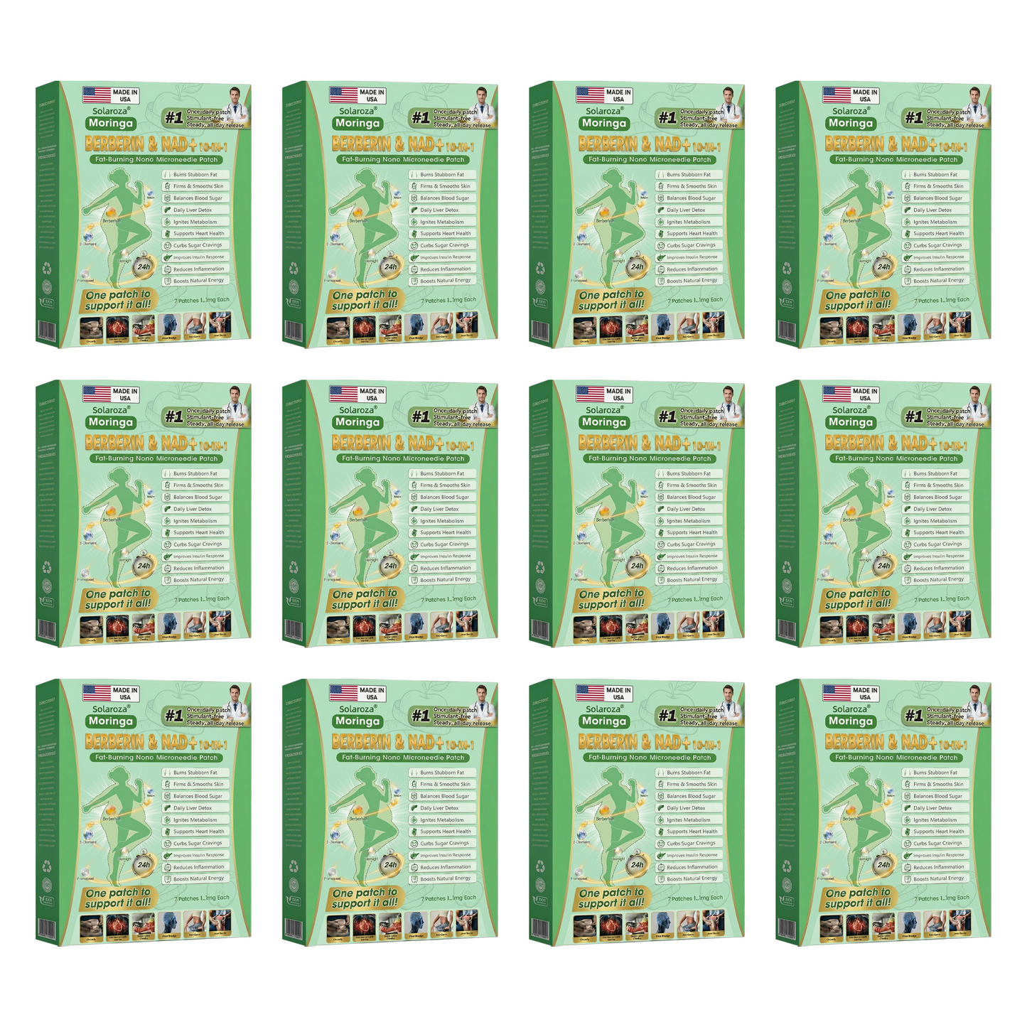 🇺🇸 Solaroza® 10-in-1 Metabolic Reset Patch🧑‍⚕️NAD⁺ & Berberine — Relaunch Metabolism, Burn Fat & Control Cravings