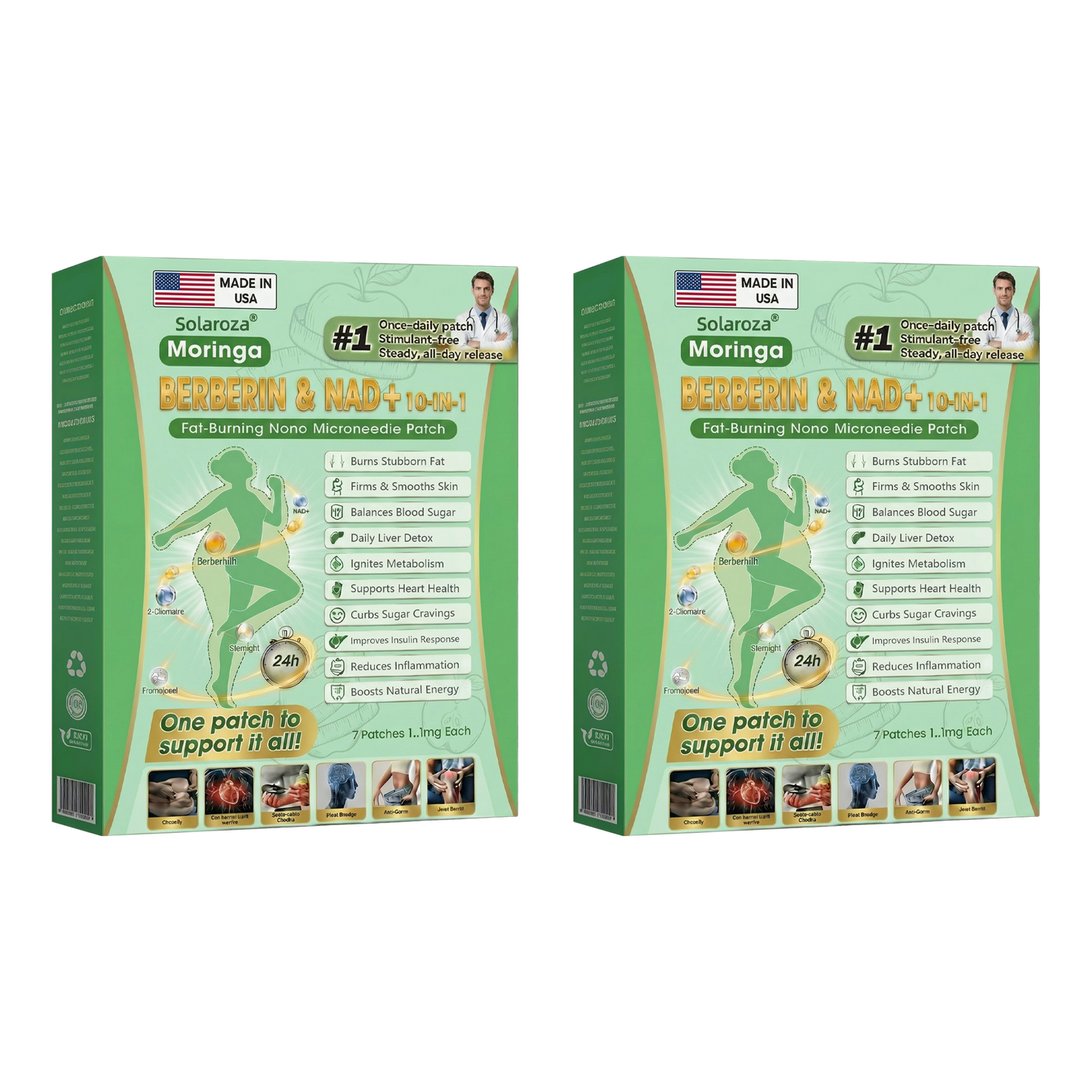 🇺🇸 Solaroza® 10-in-1 Metabolic Reset Patch🧑‍⚕️NAD⁺ & Berberine — Relaunch Metabolism, Burn Fat & Control Cravings